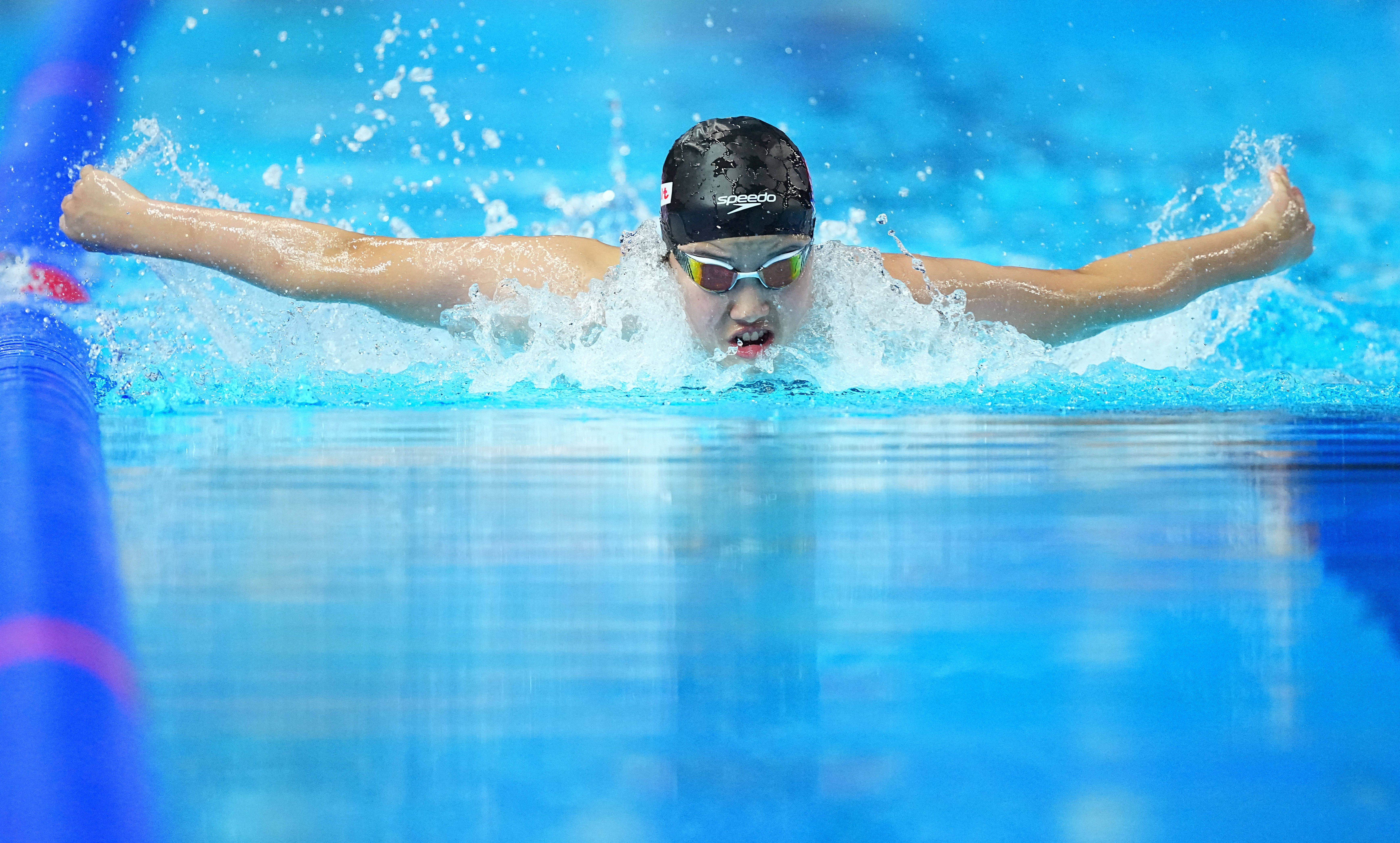 游泳世锦赛|12岁小将于子迪距离领奖台只差0.06秒