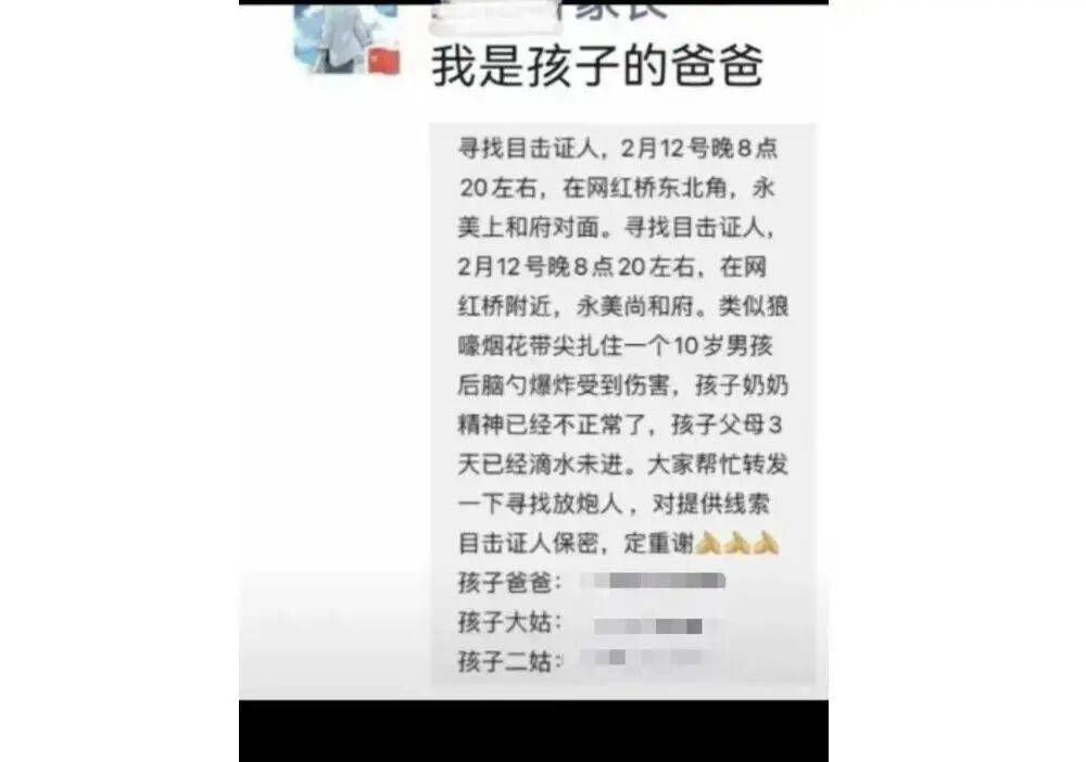 10岁男孩被烟花击中头部身亡,14岁嫌疑人被告上法庭,最新进展→