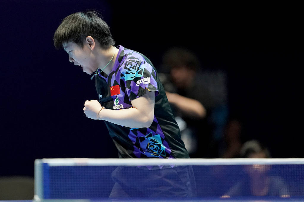 世乒赛女团：孙颖莎五局险胜金娜英 中国3-0韩国进四强